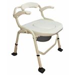 Deluxe Commode Chair with armrest (Soft Cushion)
