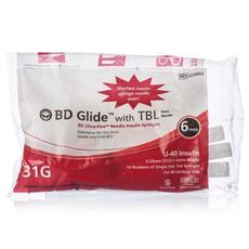 BD Glide with TBL Diabetic Syring - U40 ,Box of 100