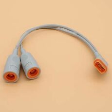 IBP dual pressure sensor trunk cable for Drager/Siemens IA01 IU01 IE01 IH01 ibp ,16pins male to 7pins*2 female plug.