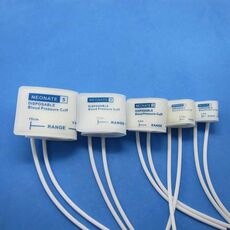 Disposable double tube Neonate Blood pressure cuff Set of 5 sizes ( 1-5 ) with Plastic connector