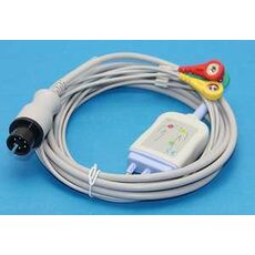 ECG Cable 6 Pins Direct 3 Leads  Snap AHA, Universal for Multipara Patient Monitors