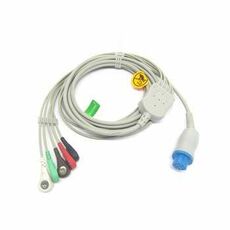 ECG cable with 5 leads,snap,compatible for DATEX patient monitor