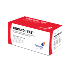 Sutures India Truglyde Fast USP 3-0, 3/8 Circle Reverse Cutting
