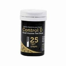 Control D Blood Glucose Test Strips- Pack Of 25
