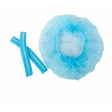 Disposable Bouffant cap Blue for Hospital ( Pack of 100 pcs)