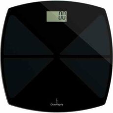 Gray Maple GBS1503  Black Glass Digital Body Weighing Scale