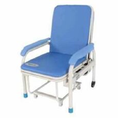 11 Enterprises  Blue Patient Attendant Chair Cum Bed