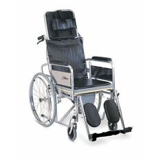Reclining Wheelchair with Commode (Seat Lift)