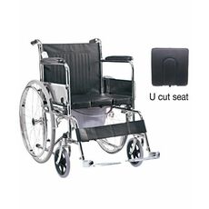 Toilet Wheelchair with U Cut Commode