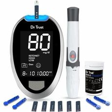 Dr Trust USA Gold Standard Glucose Monitor Glucometer Sugar Check Testing Machine 9001 with 10 Strips
