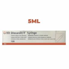 BD 5ml Discardit II Syringe with Needle (1'' x 22/23/24G)