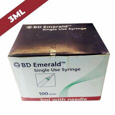 Becton Dickinson (BD) Emerald Syringe With Needle - 3 ml