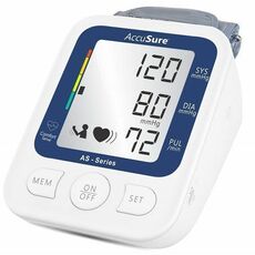 AccuSure AS Series Automatic and Advance Feature Blood Pressure Monitoring System (White)