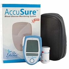 AccuSure Blood Glucose Monitoring System with Test Strips, 25 Count (Multi Color)