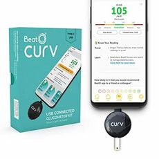 Beato Curv Glucometer with 10 Strips and 10 Lancets