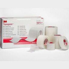 3M Transpore Tape, Plastic Surgical Tape -(0.5'' x 5.5 Yards) Pack of 12