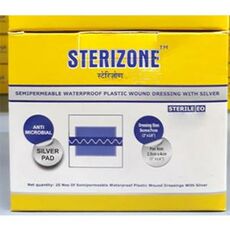 Dynamic Sterizone Plastic Post Operative Wound Dressing with Silver Pad ST-82 - 5 cm x 7 cm