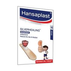 Hansaplast First Aid Silver Healing Washproof Dressing (Pack of 10)