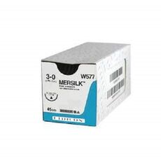 Mersilk Sutures USP 6-0, 3/8 Circle Reverse Cutting Micropoint NW5043 - Box of 12