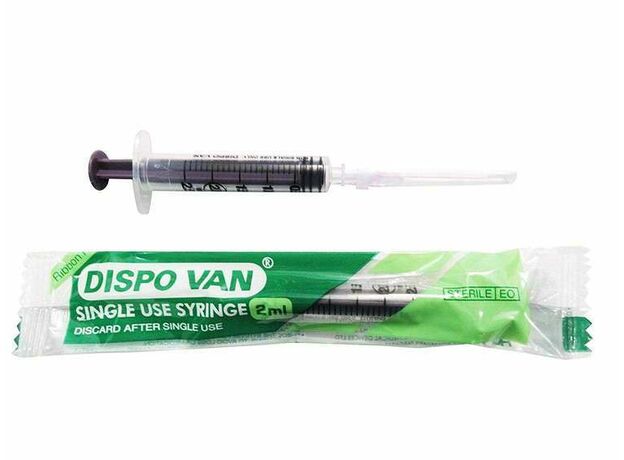 Dispovan 20ml disposable syringe with Needle.