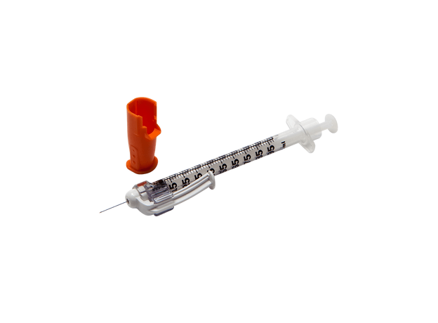 BD 1ml Safety Glide syringe (Needle Size - 12.7mm x 27G)