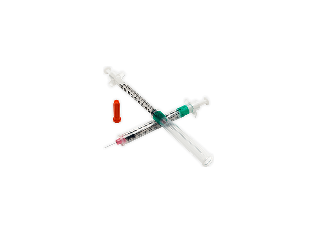 BD 1ml Insulin syringe (Needle Size - 1/2'' x 29G), Safety-Lok