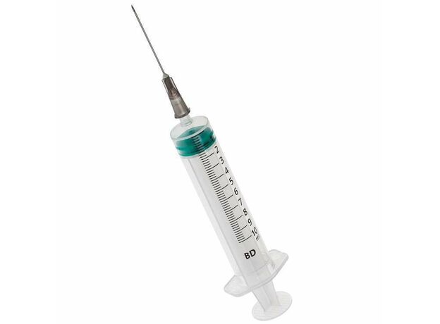 BD 10ml Discardit II Syringe (with needle - 1'' x 21G)