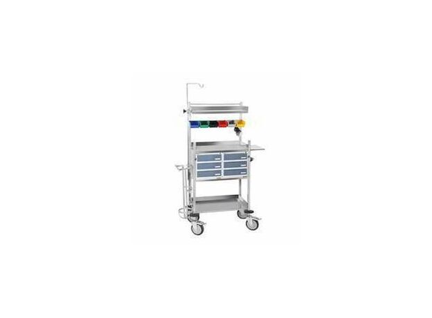 Crash Cart Trolley, Stainless Steel
