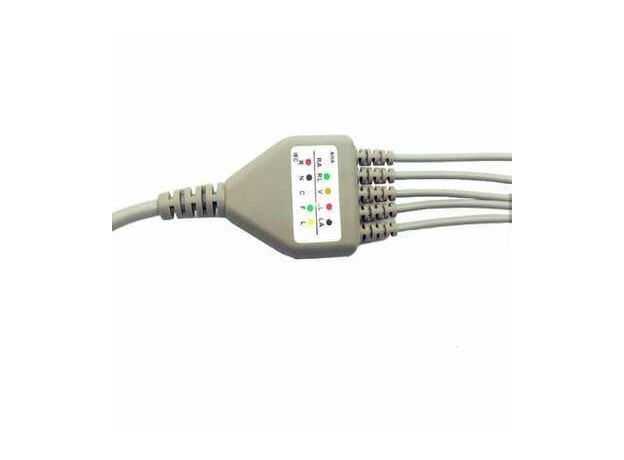 Philips/HP 12Pin MP20/VM6 Patient Monitor ECG Cable One Piece 5 Leadwire, Monitor Cable Snap End AHA .TPU