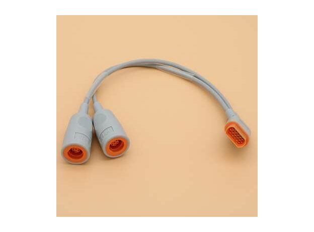 IBP dual pressure sensor trunk cable for Drager/Siemens IA01 IU01 IE01 IH01 ibp ,16pins male to 7pins*2 female plug.