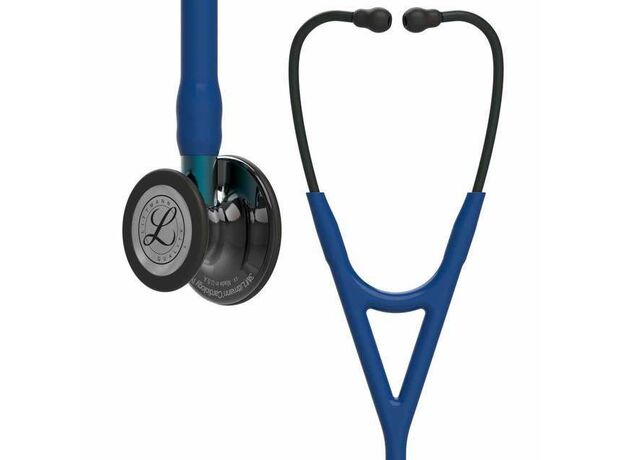 Littmann Cardiology IV Diagnostic Stethoscope Polished Smoke & Navy – Blue Stem 6202