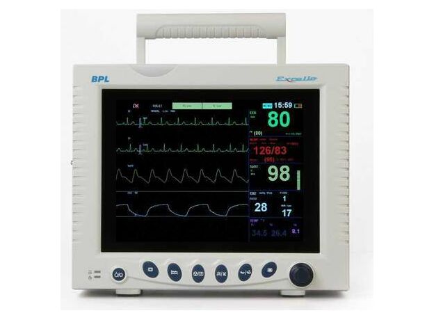 BPL Excello 5 Para Cardiac Patient Monitor - ECG, RESP, SPO2 ( Digital ), NiBP, TEMP.