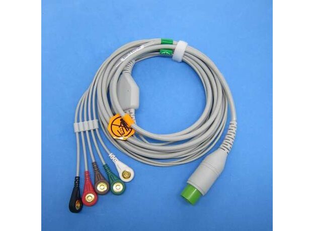 ECG cable 5leads SNAP end for use in CHINA Patient monitor