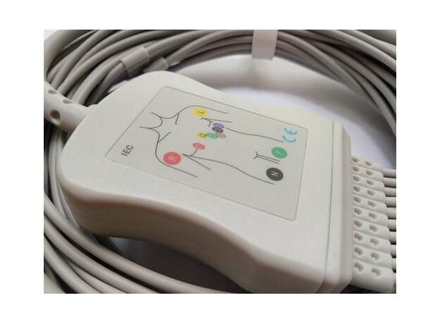 Nihon Kohden Compatible ecg/ekg cable 10 leads banana end IEC standard,for ECG-1250,ECG-1350, ECG-9101/9130/9132/9620