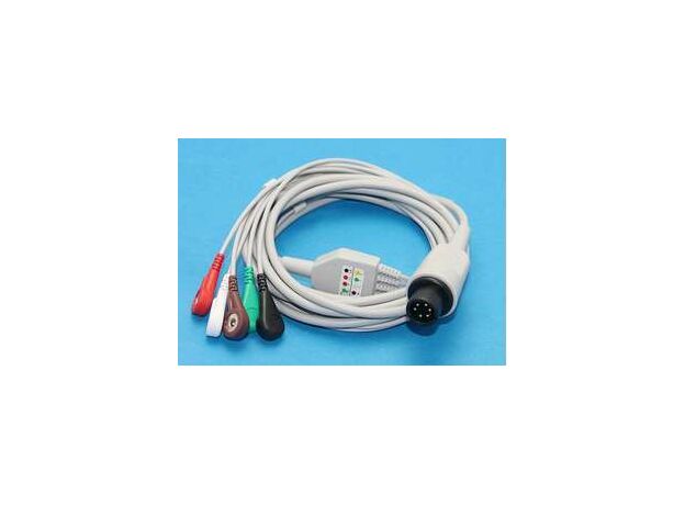 Patient Monitor ECG Cable 5 Leads Snap End for Zoll, Criticare, Nellcor, Mindray, Edan, etc