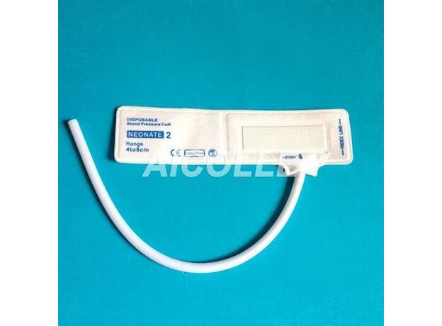 Disposable Neonate blood pressure cuffs signle tube non woven with plastic bayonet connector 5pcs ( Size 1-5)
