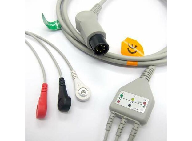 ECG cable with 3leads snap for Mindray , Edan IM8B,IM9B patient monitor