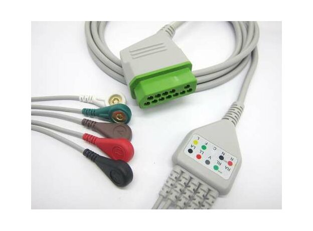 5 Leads ECG Cable For Nihon Kohden BSM 2301, BSM-5100