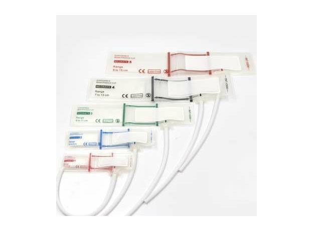 Disposable NIBP cuff Neonatal Single Tube Set of 5 nos. ( Size 1-5)