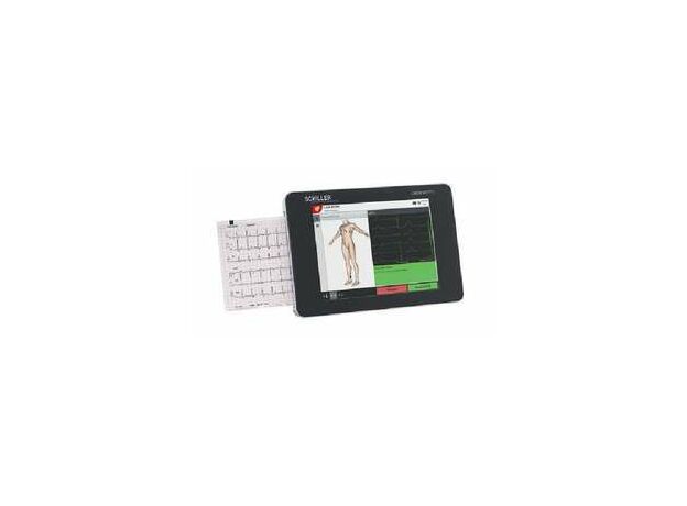 SCHILLER CARDIOVIT FT-1 12-CHANNEL ELECTROCARDIOGRAPH / DIGITAL / TABLET-BASED / WITH PRINTER