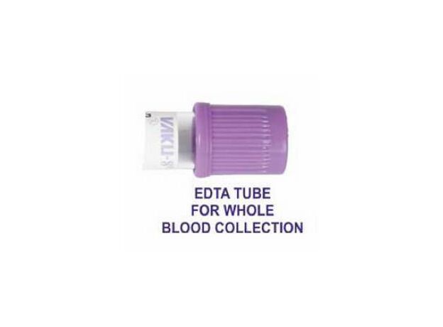 Vaku-8 Vacuum Blood Collection Tube - EDTA K3/K2 Haematology - Lavender