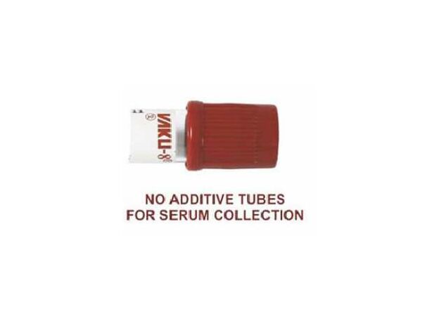 Vaku-8 Vacuum Blood Collection Tube - Plain+BCA - Brick Red