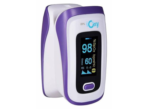 BPL iOxy White Finger Tip Pulse Oximeter with Bluetooth