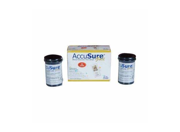 Accusure Gold Blood Glucometer Test Strips (50 Strips)
