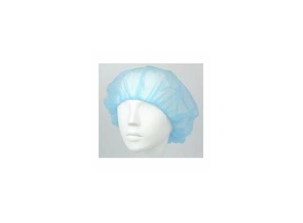 Disposable Bouffant cap Blue for Hospital ( Pack of 100 pcs)