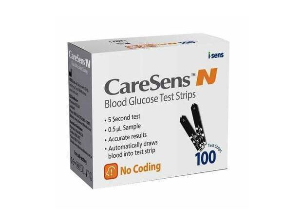 Caresens II Blood Glucose Monitoring Test Strips (Pack of 100)
