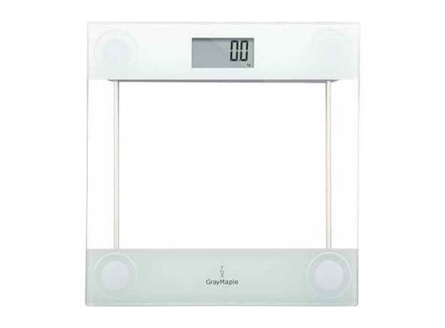 Gray Maple GBS810D  Clear Glass Digital Body Weighing Scale