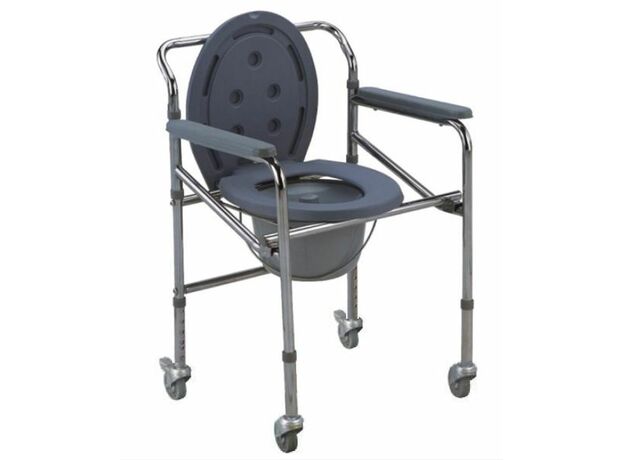 Wheelchair with Toilet Facility (Height Adjustable)