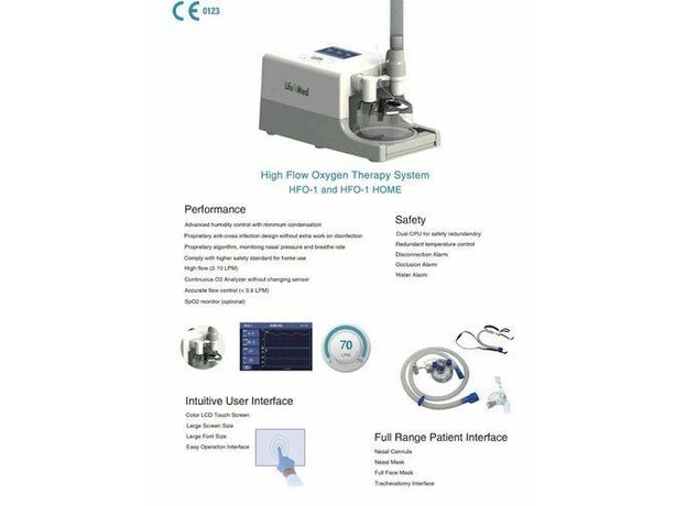 High Flow Oxygen Therapy System HFO-1 and HFO-1 Home- Life Med
