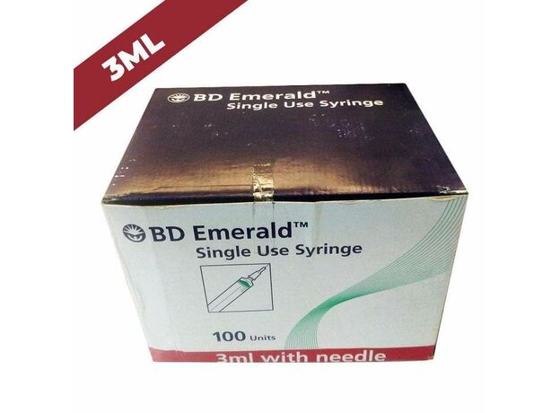 Becton Dickinson (BD) Emerald Syringe With Needle - 3 ml